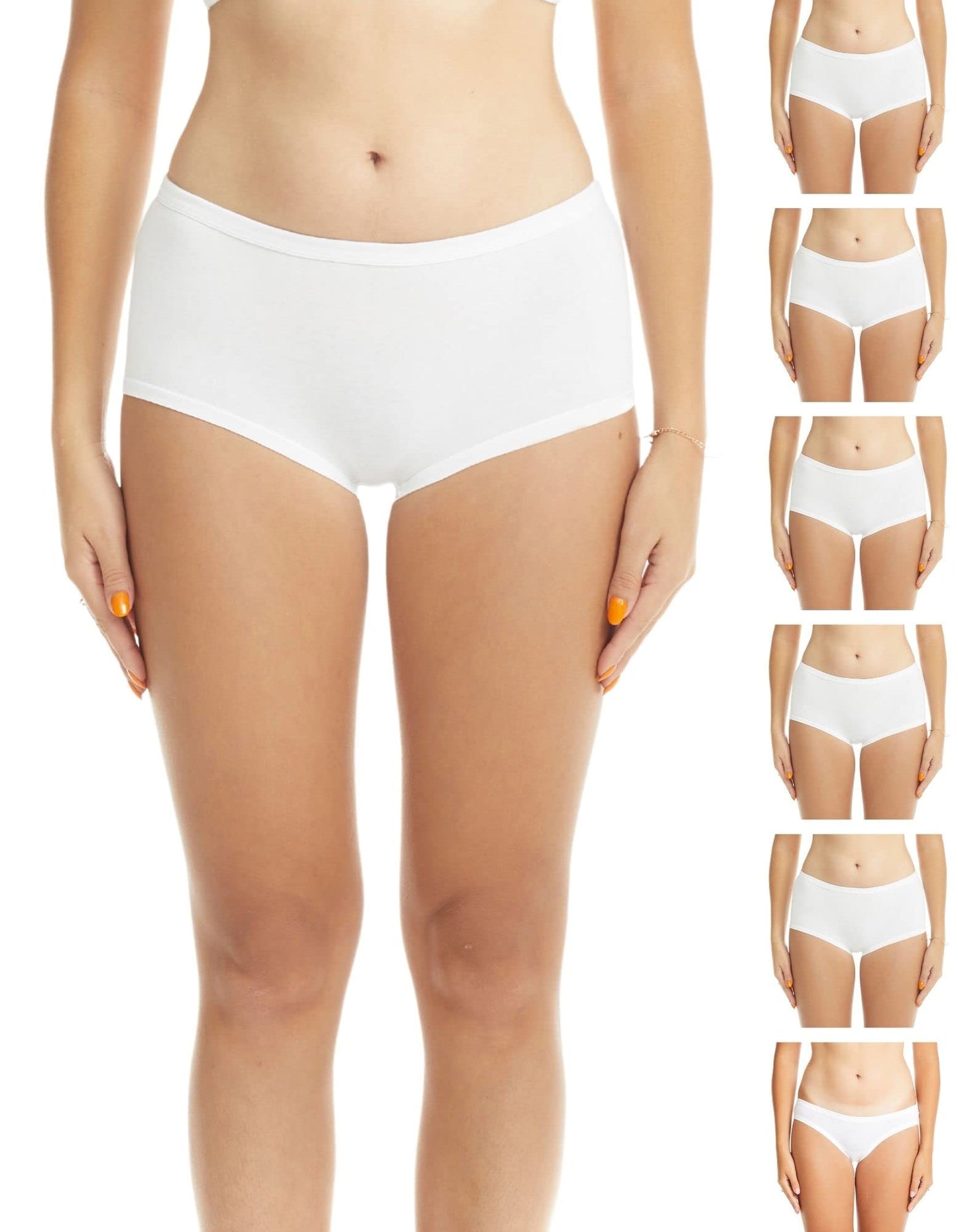 ESTEEZ Women's Breathable Soft Stretch Cotton Underwear - Mid/High Rise Briefs - Low Rise Bikini - Boyshorts