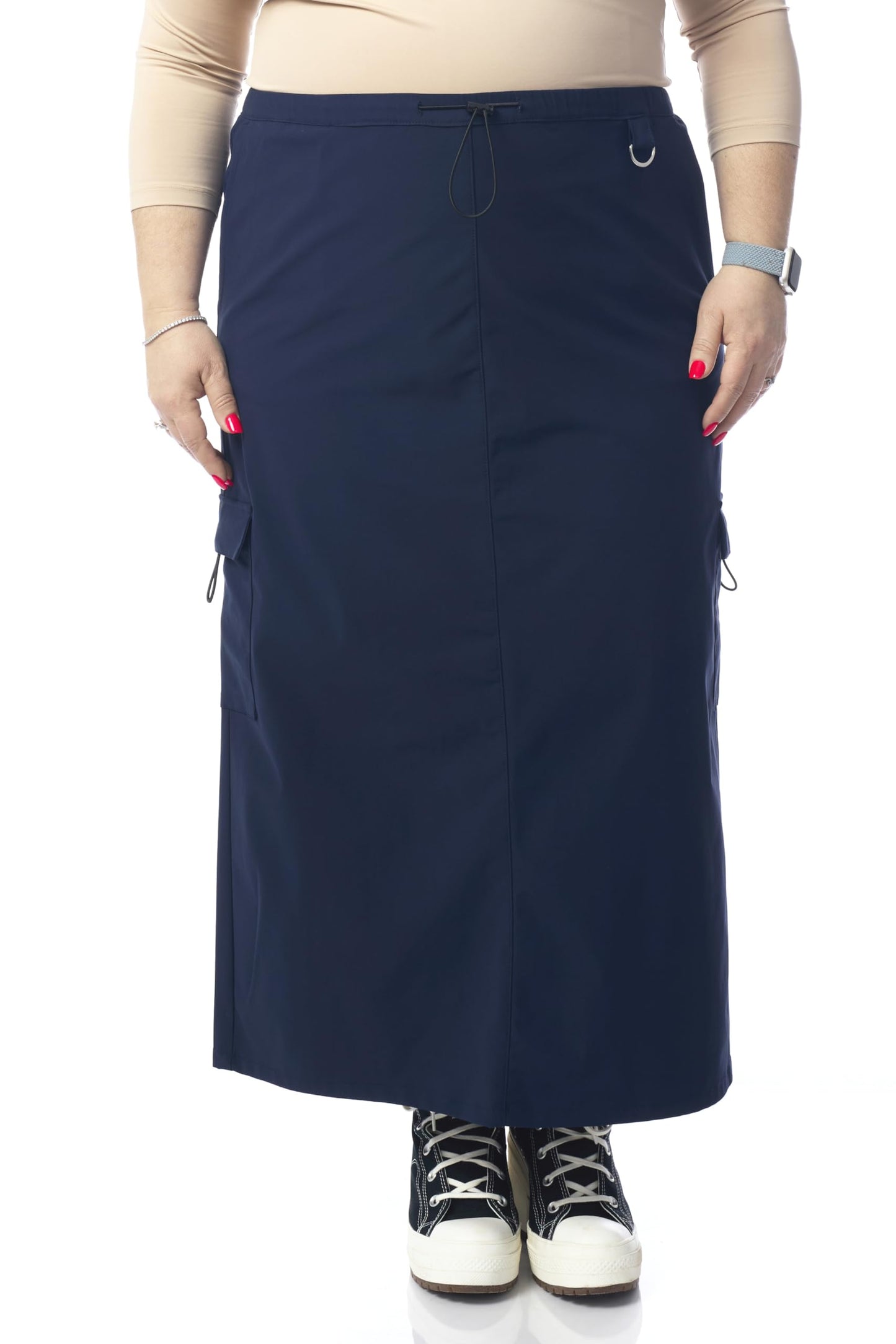 ESTEEZ Cargo Style Knee Length and Midi Stretchy Pencil Skirt for Women