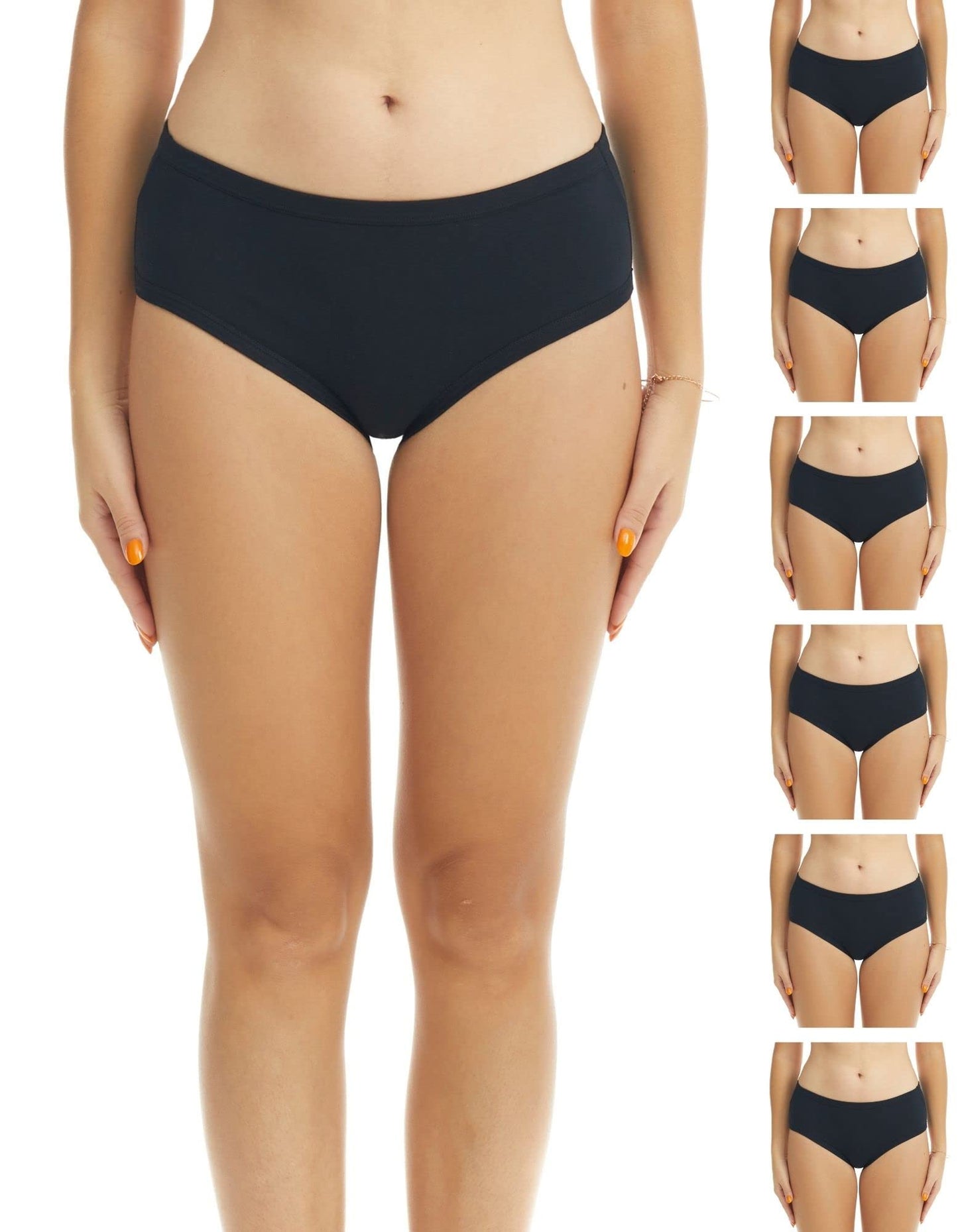 ESTEEZ Women's Breathable Soft Stretch Cotton Underwear - Mid/High Rise Briefs - Low Rise Bikini - Boyshorts