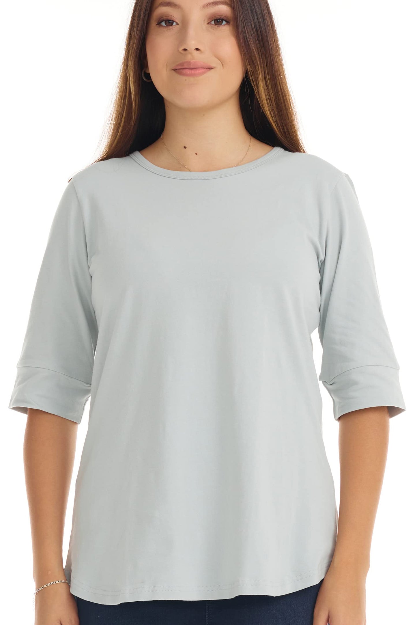 ESTEEZ Women’s Comfortable Elbow Sleeve Cotton T-Shirt