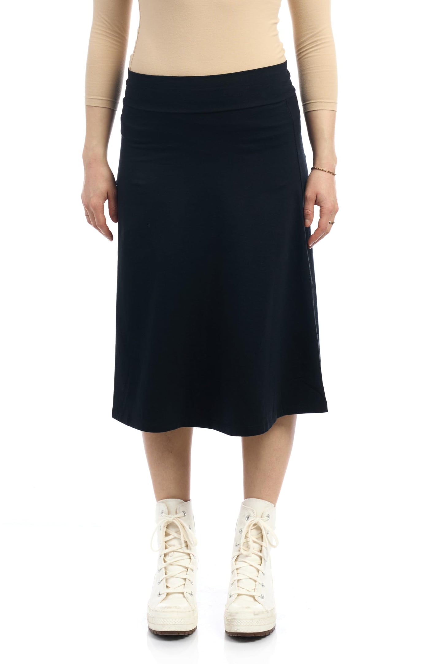 ESTEEZ Womens Cotton A-Line Skirt 23 Inch 25 Inch 27 Inch