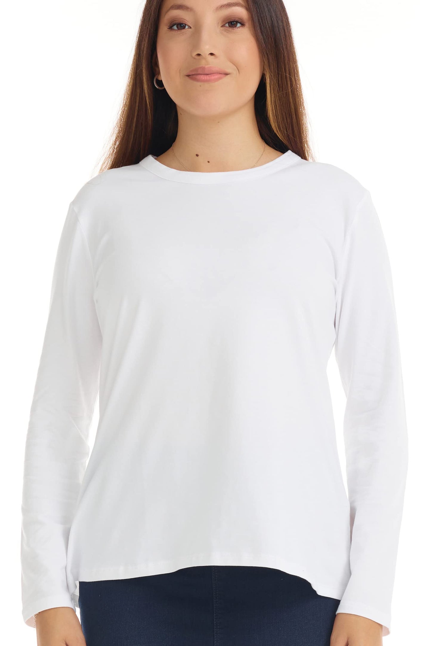 ESTEEZ Comfy Long Sleeve Casual Crew Neck Top for Women