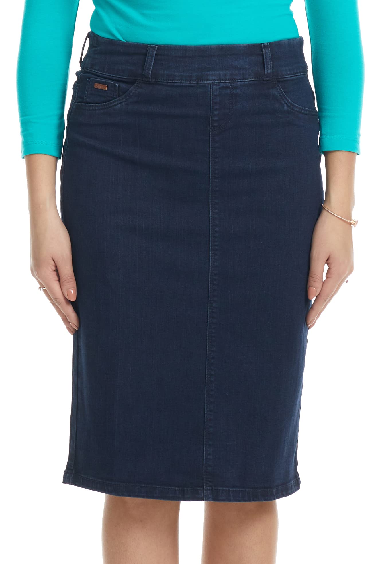 ESTEEZ Straight Knee Length Stretch Denim Jean Skirt for Women Size 0-24 Plus Size - Boston