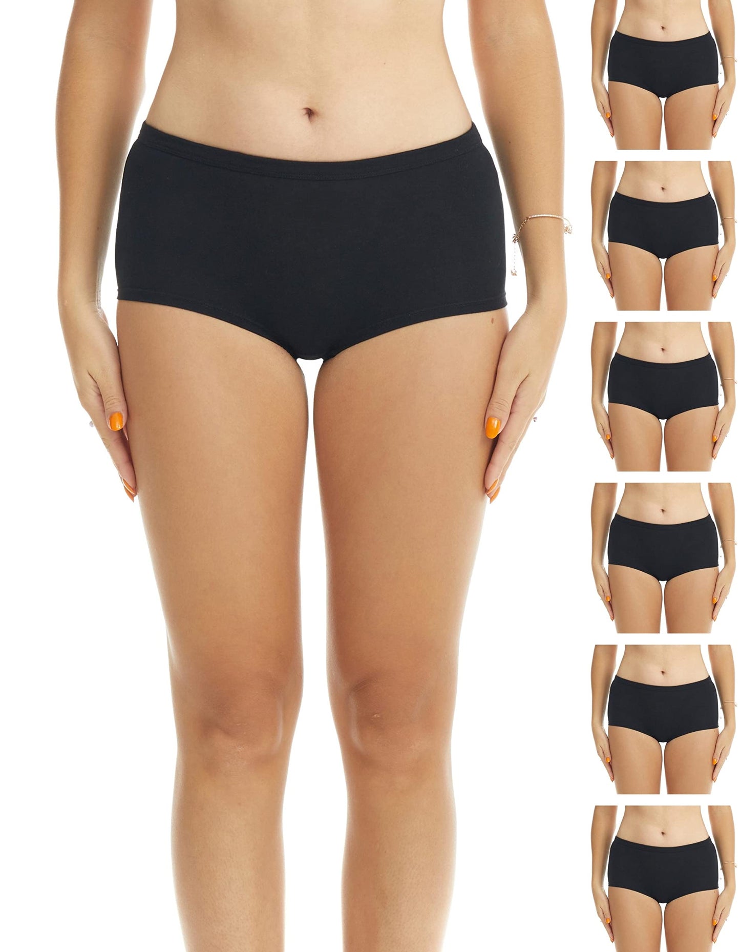 ESTEEZ Women's Breathable Soft Stretch Cotton Underwear - Mid/High Rise Briefs - Low Rise Bikini - Boyshorts