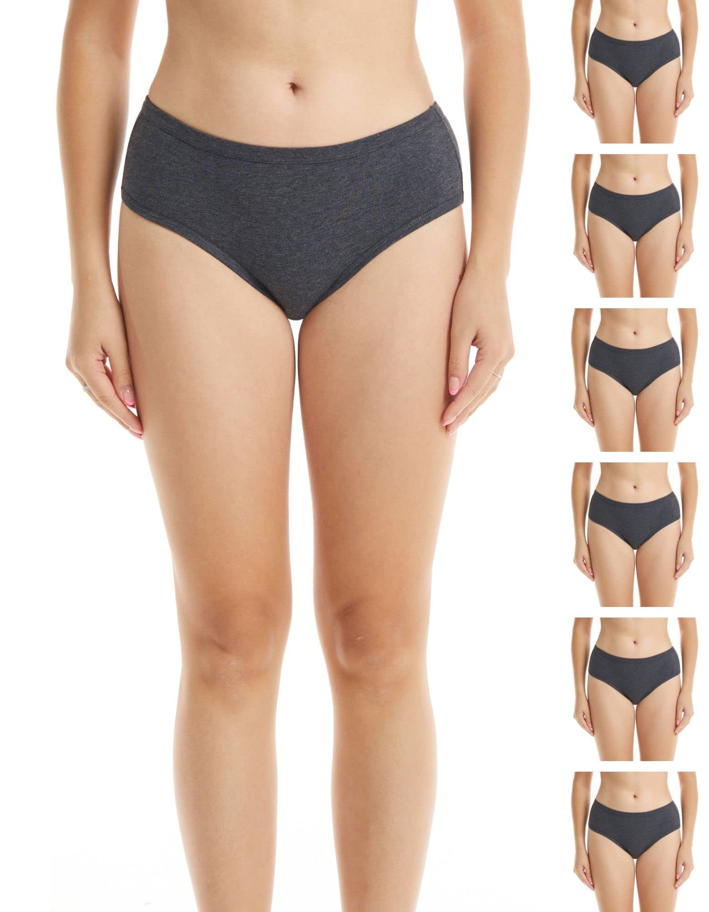 ESTEEZ Women's Breathable Soft Stretch Cotton Underwear - Mid/High Rise Briefs - Low Rise Bikini - Boyshorts