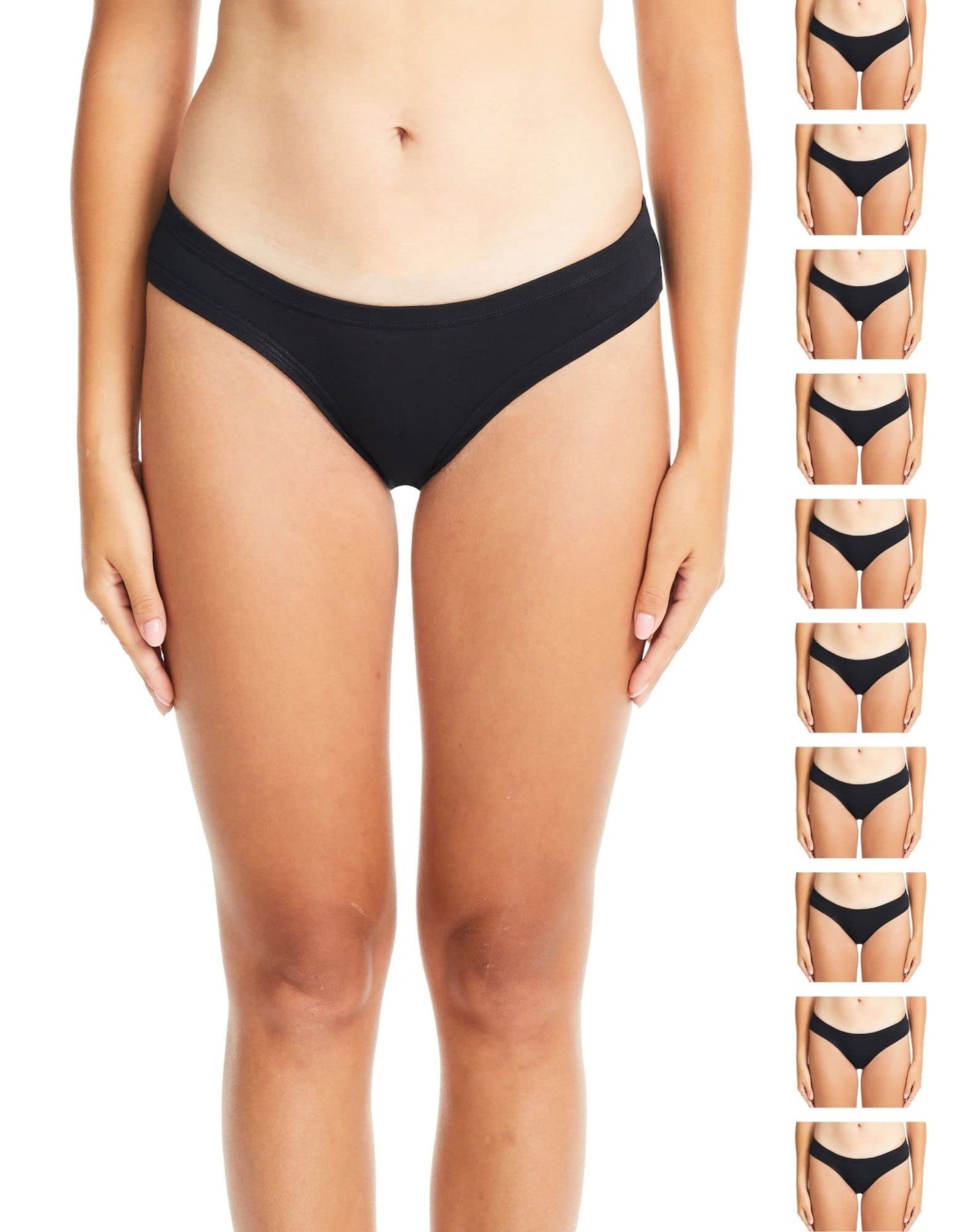 ESTEEZ Women's Breathable Soft Stretch Cotton Underwear - Mid/High Rise Briefs - Low Rise Bikini - Boyshorts