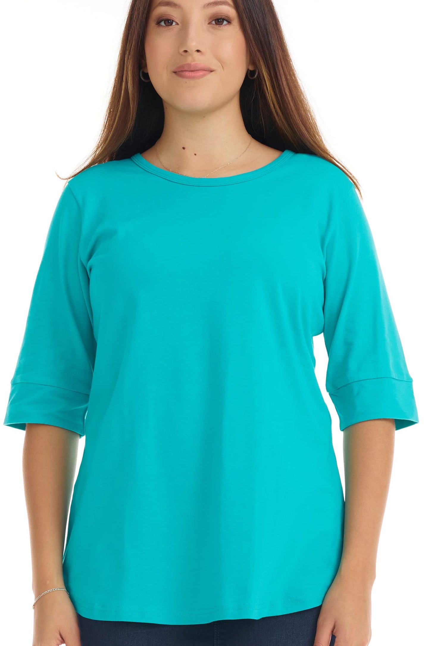 ESTEEZ Women’s Comfortable Elbow Sleeve Cotton T-Shirt