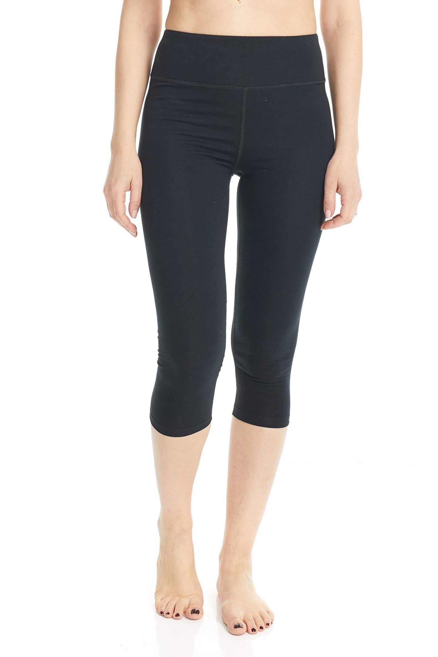 ESTEEZ High Waisted Soft Cotton Spandex Leggings-Shorts for Women - Full Leg - Capri - Biker Shorts - Shorts