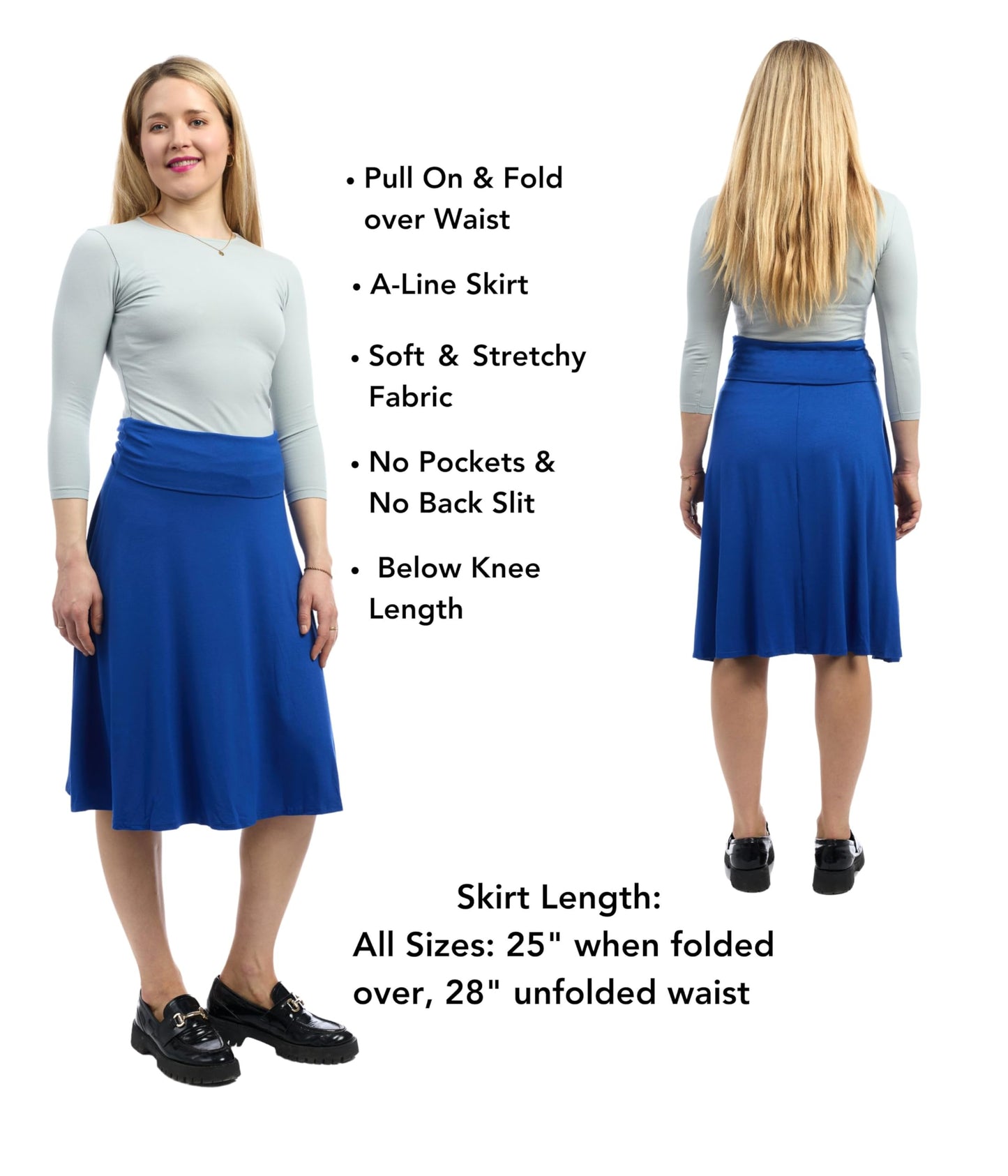 ESTEEZ Women's A-Line Skirt - Modest - Knee Length - Playa