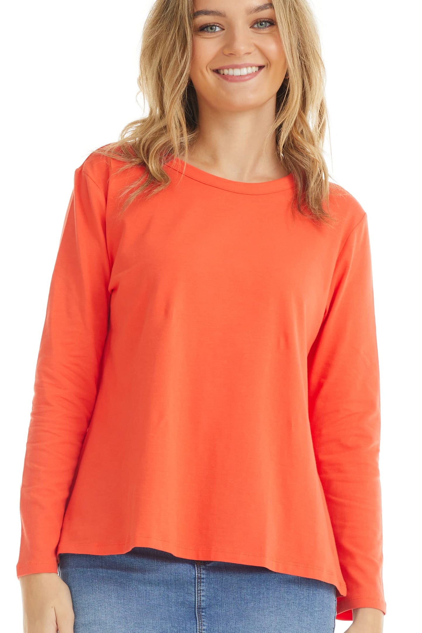 ESTEEZ Comfy Long Sleeve Casual Crew Neck Top for Women