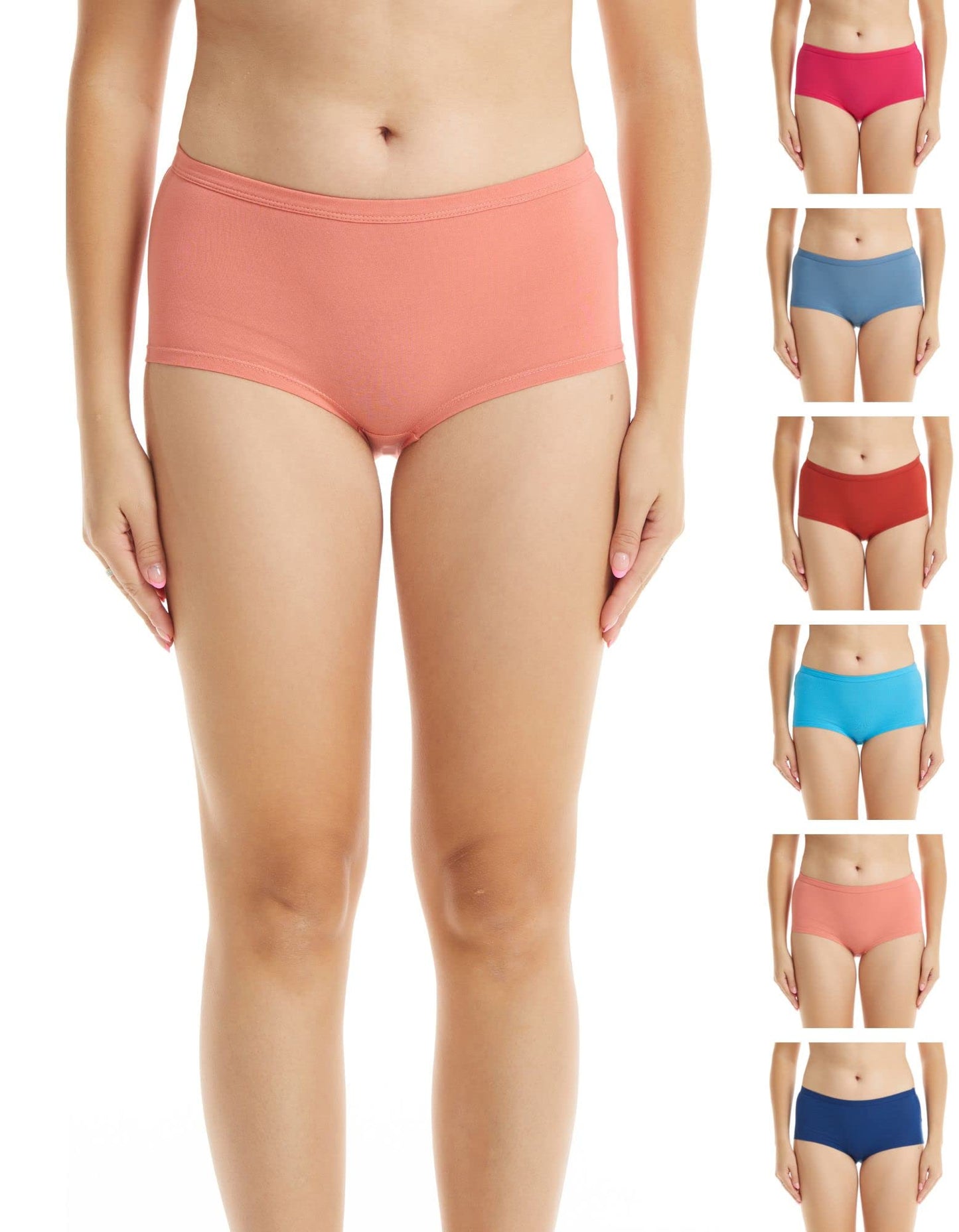 ESTEEZ Women's Breathable Soft Stretch Cotton Underwear - Mid/High Rise Briefs - Low Rise Bikini - Boyshorts