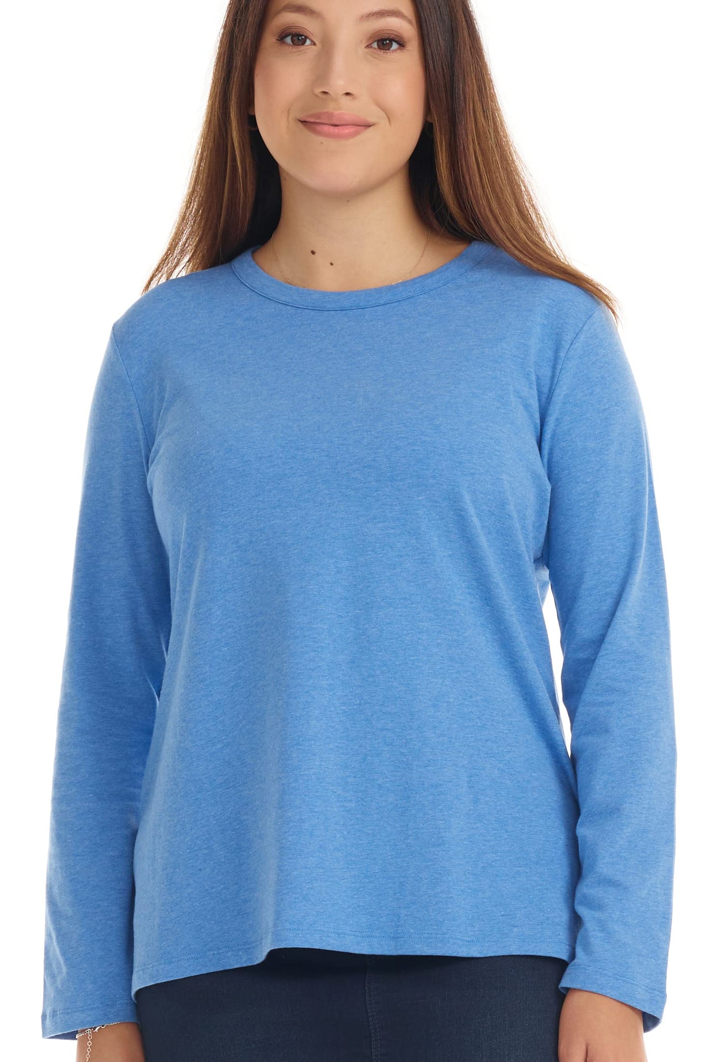 ESTEEZ Comfy Long Sleeve Casual Crew Neck Top for Women