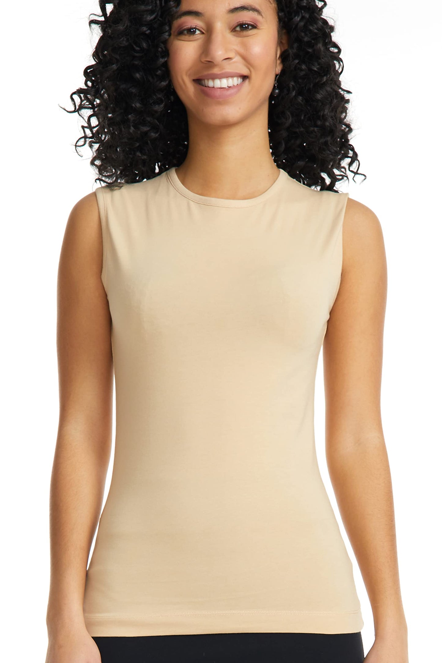 ESTEEZ Women's Tank Top Base Layering Camisole Fitted Sleeveless T-Shirt