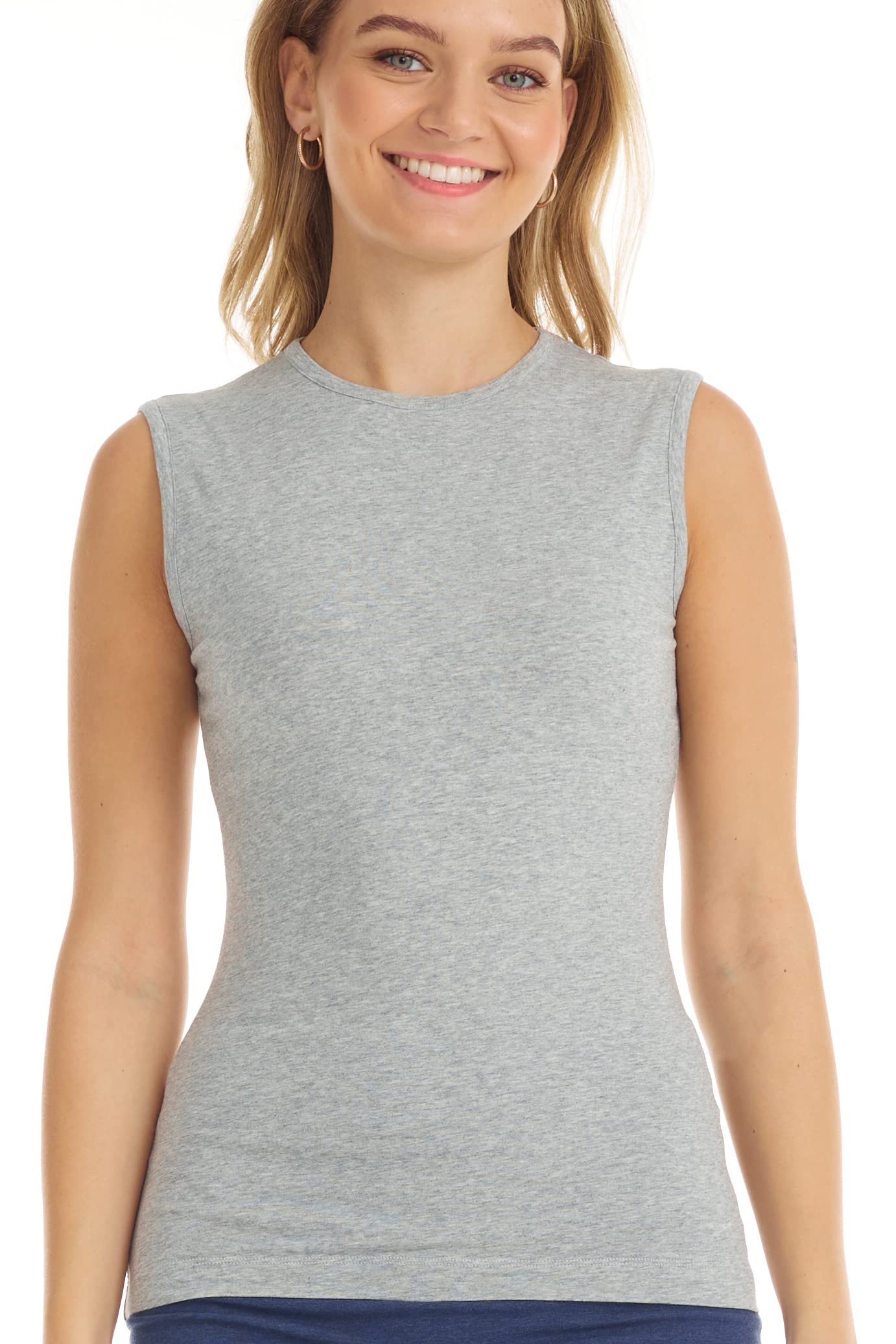 ESTEEZ Women's Tank Top Base Layering Camisole Fitted Sleeveless T-Shirt