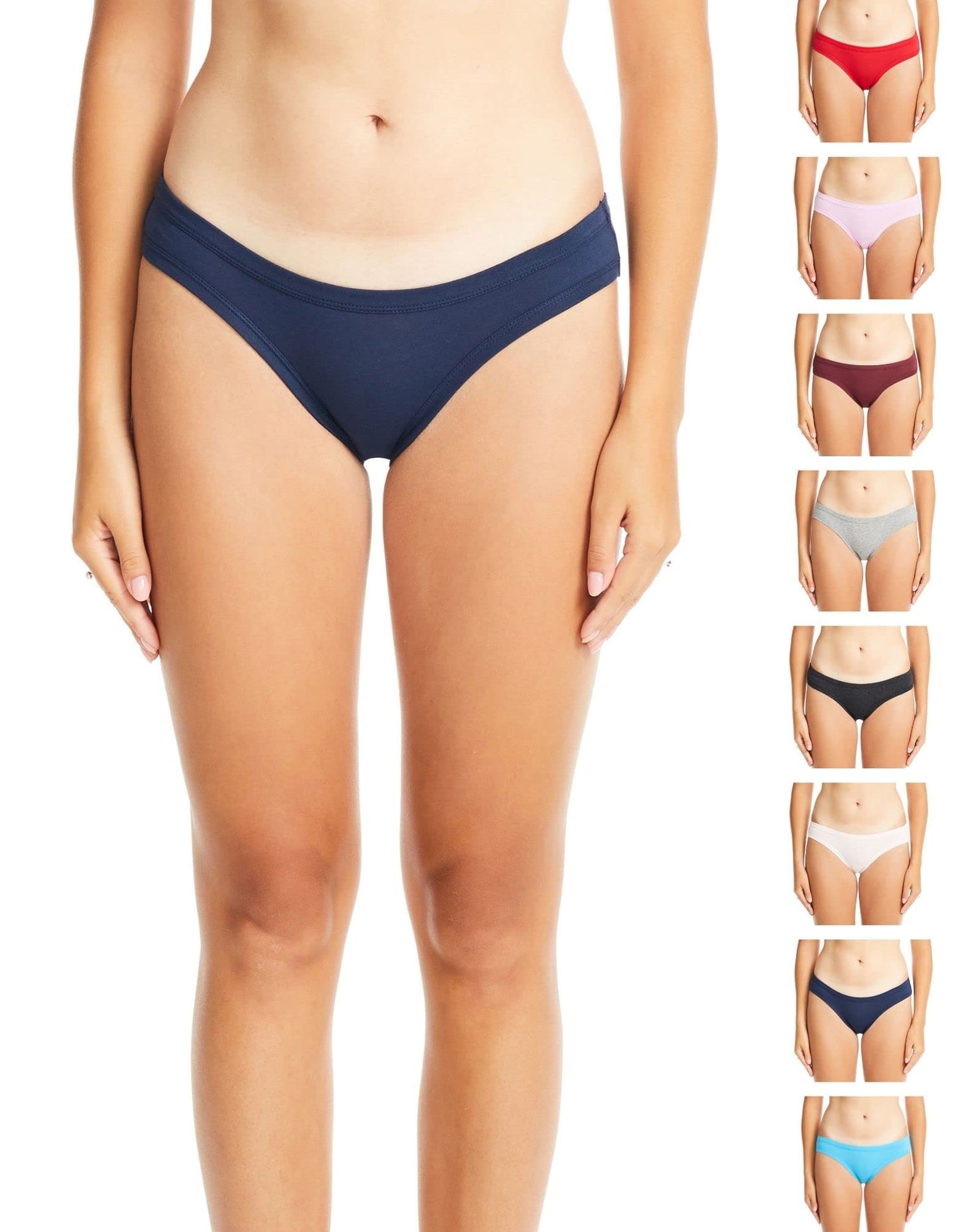 ESTEEZ Women's Breathable Soft Stretch Cotton Underwear - Mid/High Rise Briefs - Low Rise Bikini - Boyshorts