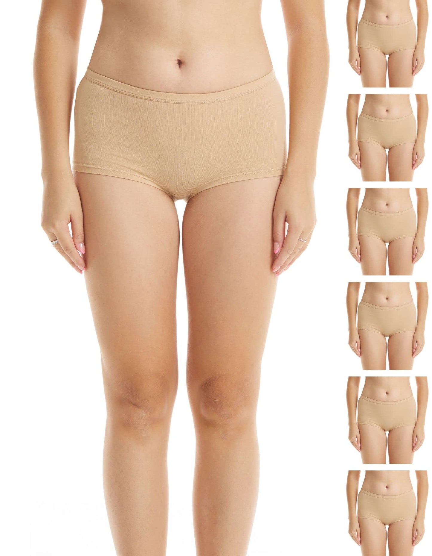 ESTEEZ Women's Breathable Soft Stretch Cotton Underwear - Mid/High Rise Briefs - Low Rise Bikini - Boyshorts