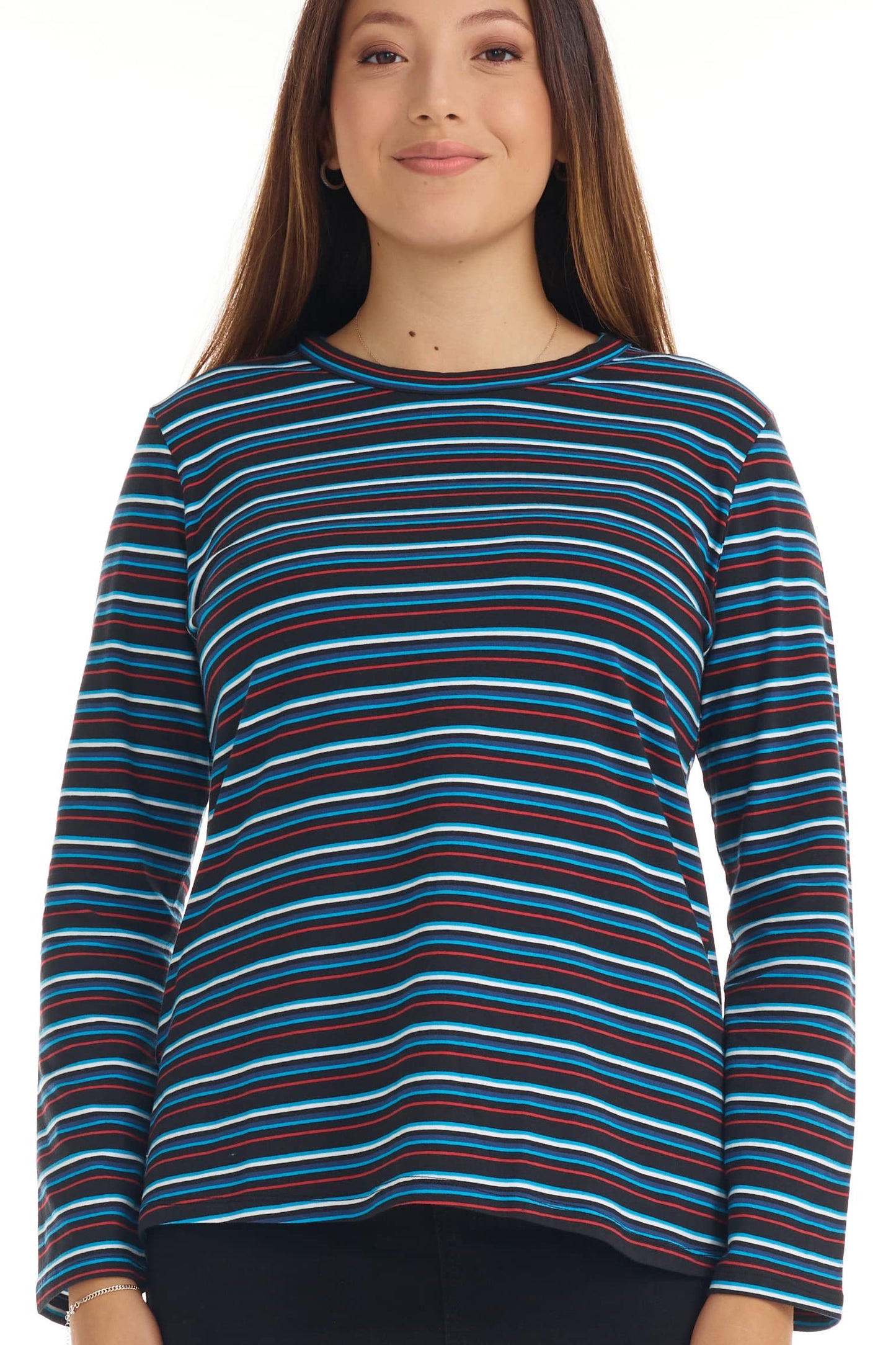 ESTEEZ Comfy Long Sleeve Casual Crew Neck Top for Women
