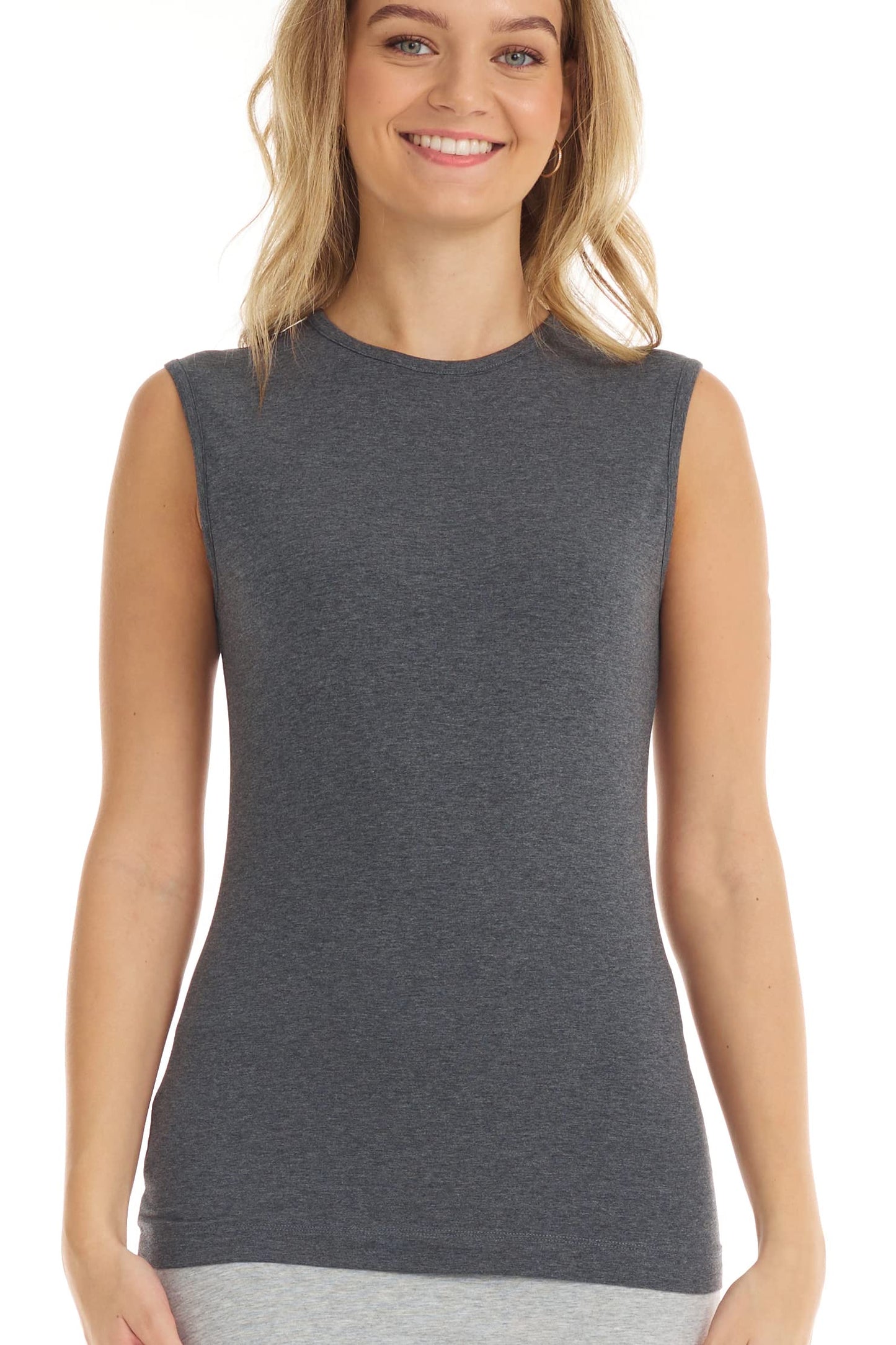 ESTEEZ Women's Tank Top Base Layering Camisole Fitted Sleeveless T-Shirt