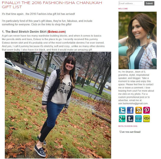 Guess who made it to Fashionisha's 2016 Chanuka Gift List?