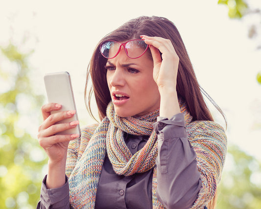 frustrated woman on phone