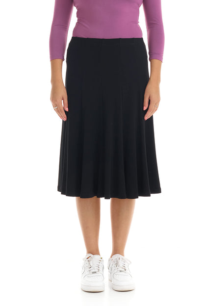 ESTEEZ Stretchy A-Line Skirt for Women - Knee Length/Midi