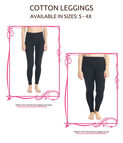 ESTEEZ High Waisted Soft Cotton Spandex Leggings-Shorts for Women - Full Leg - Capri - Biker Shorts - Shorts