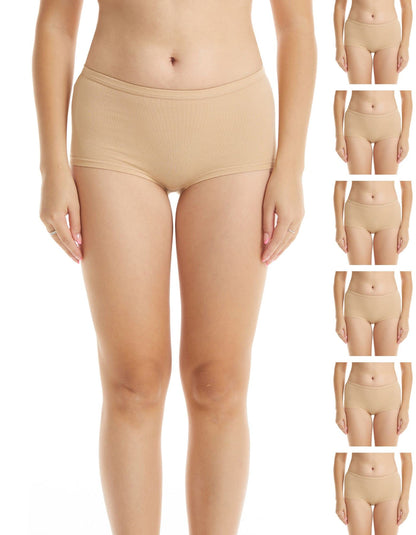 ESTEEZ Women's Breathable Soft Stretch Cotton Underwear - Mid/High Rise Briefs - Low Rise Bikini - Boyshorts