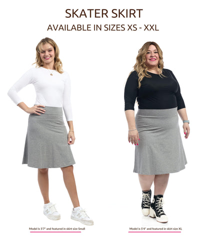ESTEEZ Womens Cotton A-Line Skirt 23 Inch 25 Inch 27 Inch