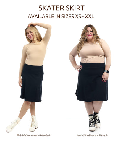 ESTEEZ Womens Cotton A-Line Skirt 23 Inch 25 Inch 27 Inch