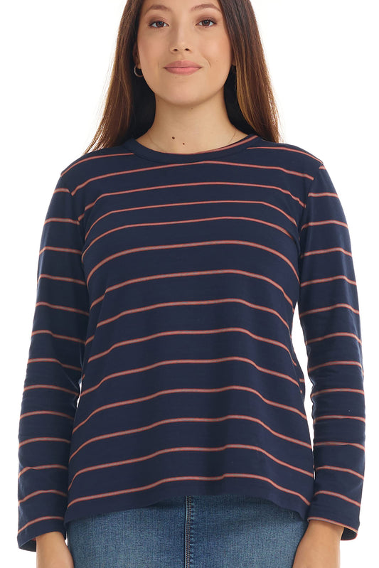 ESTEEZ Comfy Long Sleeve Casual Crew Neck Top for Women