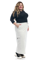 Ivory Midi Length Cargo Skirt with Drawstring and Pockets 'Cali Cargo' - Premium Skirt from Esteez - Just $68! Shop now at Esteez