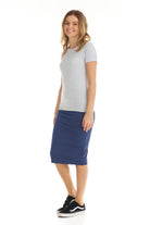 light grey basic cotton short sleeve layering shirt