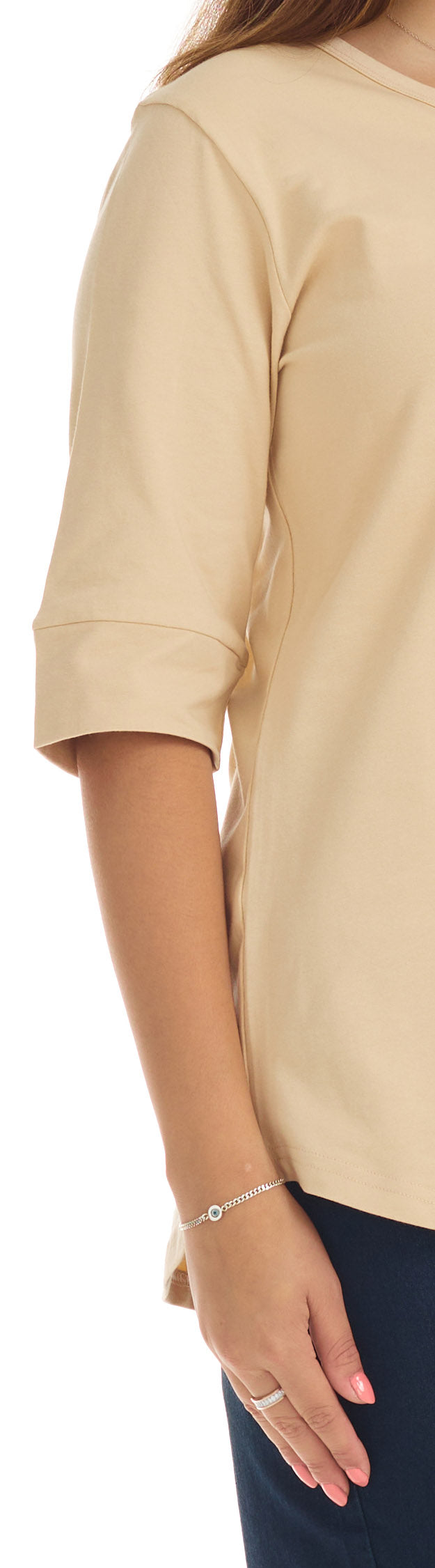 elbow cuff sleeve top