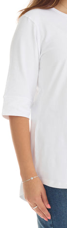 elbow sleeve cotton top