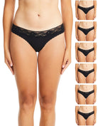 Black Cotton Bikini Panties with Lace Trim - Premium Underwear from Esteez - Just $19.99! Shop now at Esteez