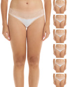 White Cotton Bikini Panties with Lace Trim - Premium Underwear from Esteez - Just $19.99! Shop now at Esteez