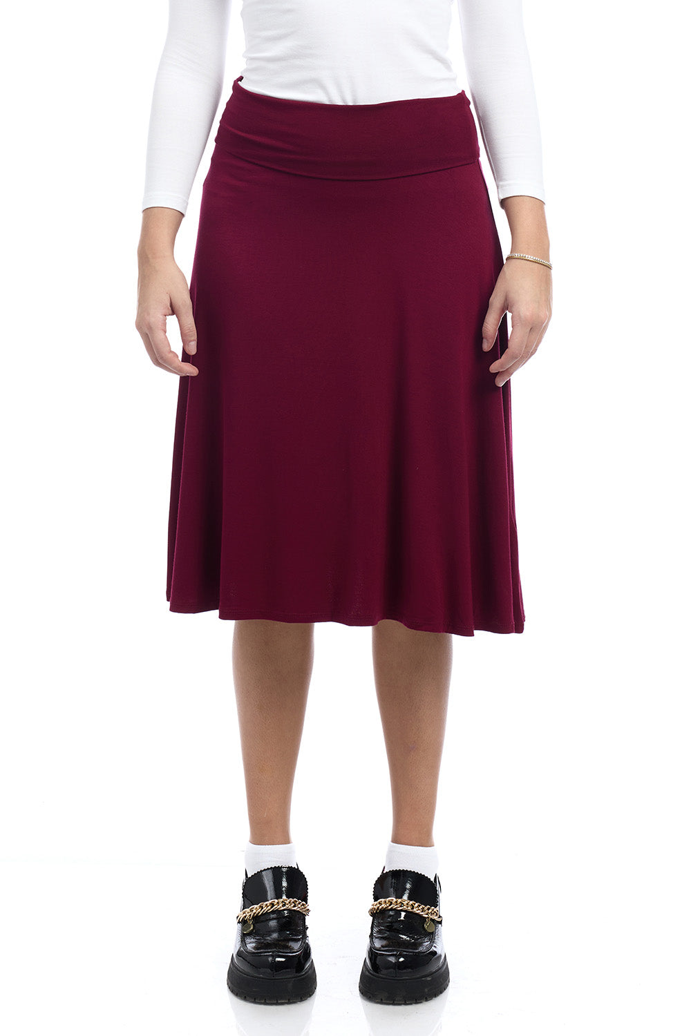 Burgundy skirt womens hotsell