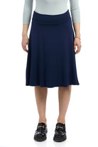 old navy fold over a-line knee length midi flary skirt