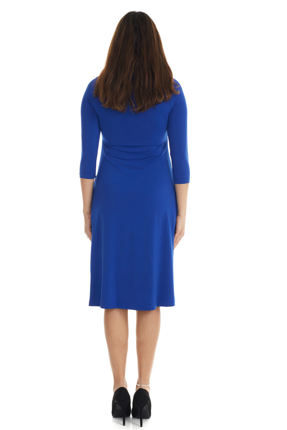 plus size dark blue tznius dress