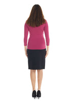 Heather Pink 3/4 Sleeve Fancy Slinky Layering T-Shirt Top for Women - Premium shirt from Esteez - Just $25! Shop now at Esteez