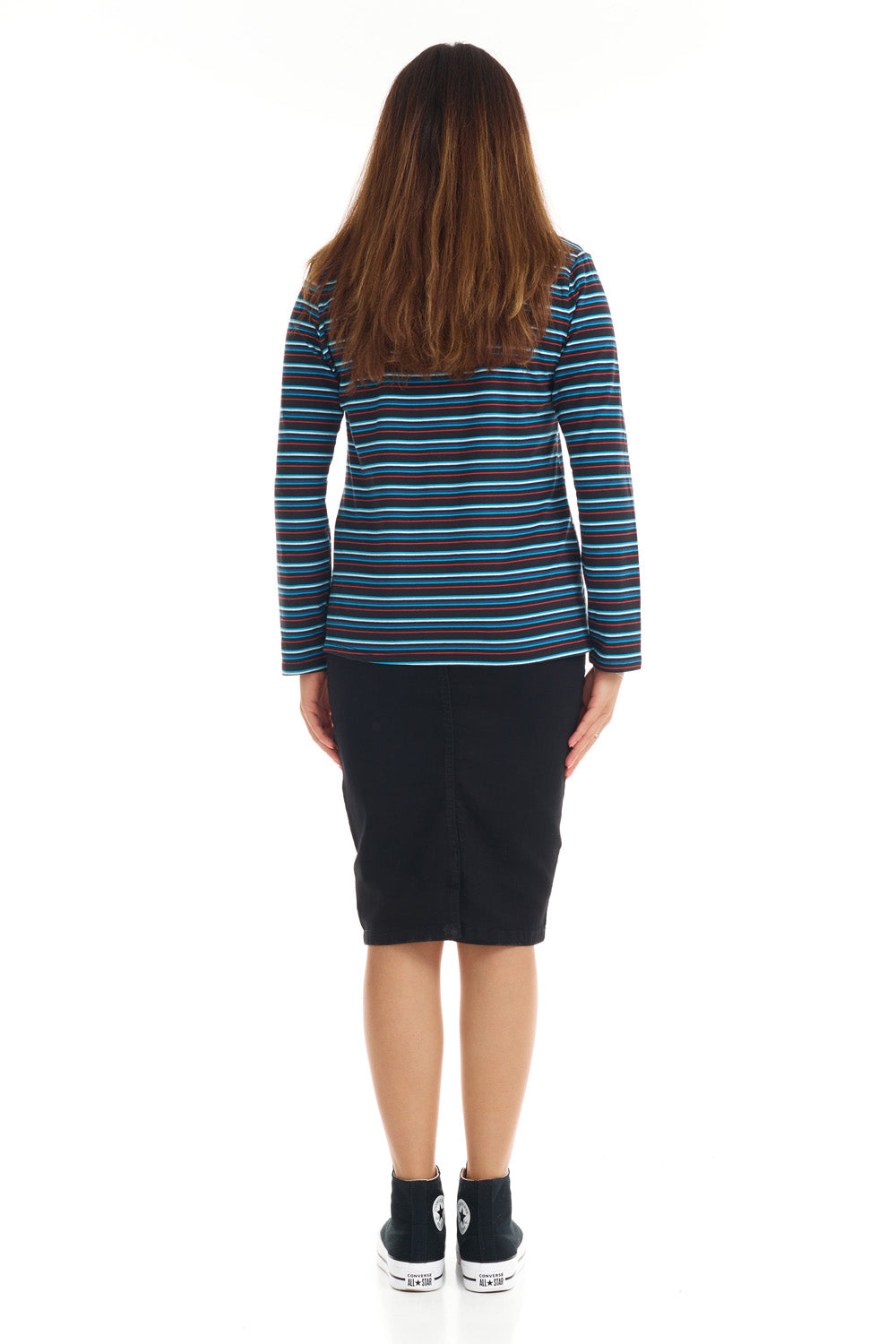 stripes loose cotton shirt for women 