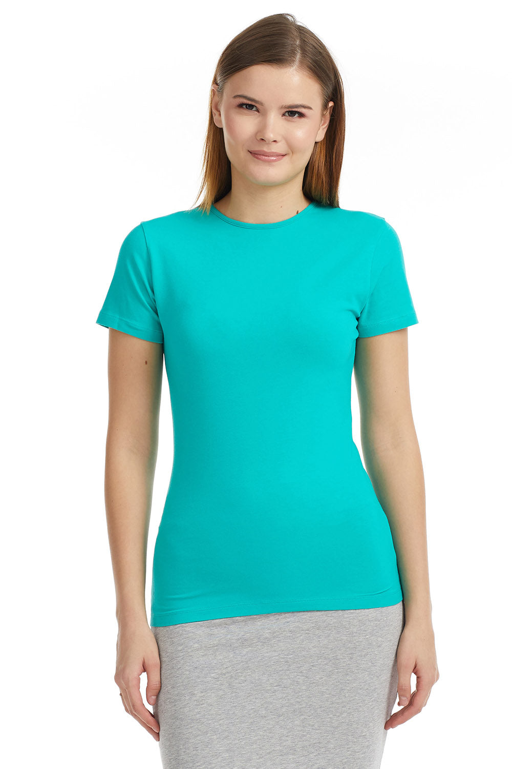 turquoise short sleeve top to wear with jeans